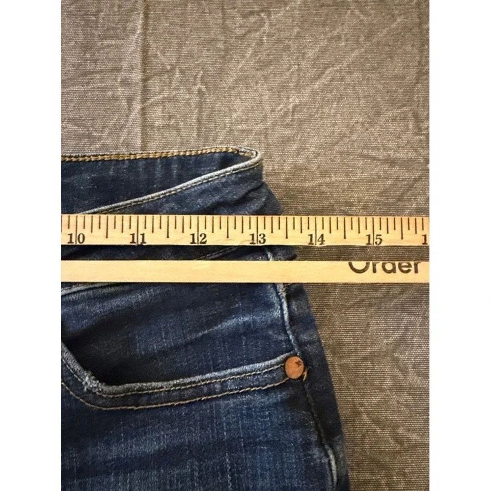 Judy Blue High Rise Skinny Jeans Dark Wash Raw Hem JB88527 DK-CO Women Size 5/27 - Picture 7 of 10